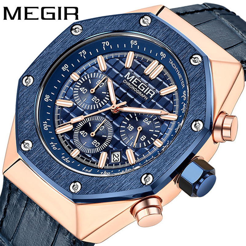 megir Brand Watch Aggressive Multifunctional Waterproof Quartz Watch Cross-border Explosions Men's Watch 2213