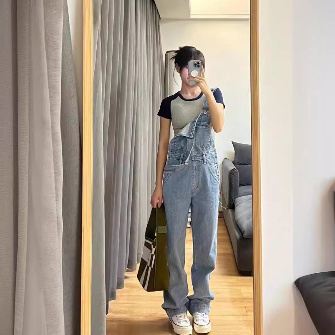 Brandy BM New American Style Workwear Strappy Pants Jumpsuit Trousers Bm Pants Retro Slimming Jeans for Women