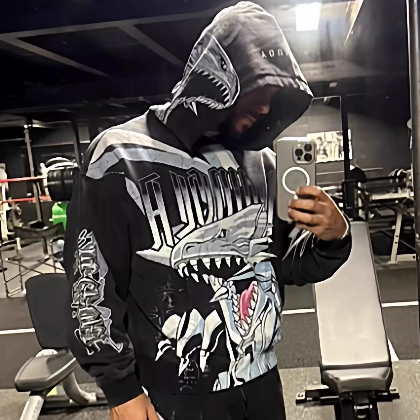 Youngla Co-Branded Yu-Gi-Oh! Sports Fitness Loose-Fitting Pure Cotton Versatile Terry Hooded Sweatshirt
