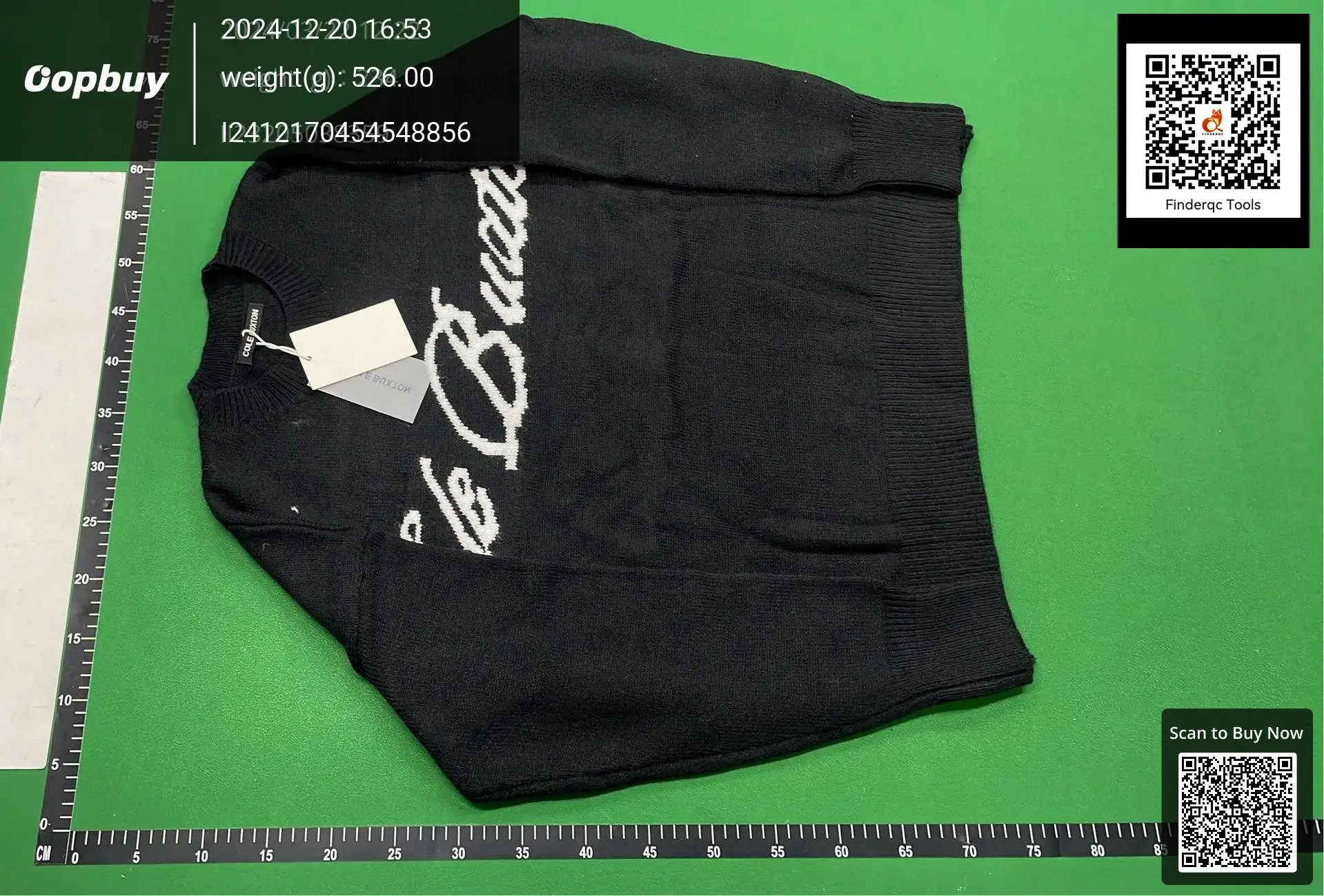 Autumn and Winter New CB Niche Minimalist Letter Logo Jacquard Loose Crewneck Sweater High Street Trendy Brand Top