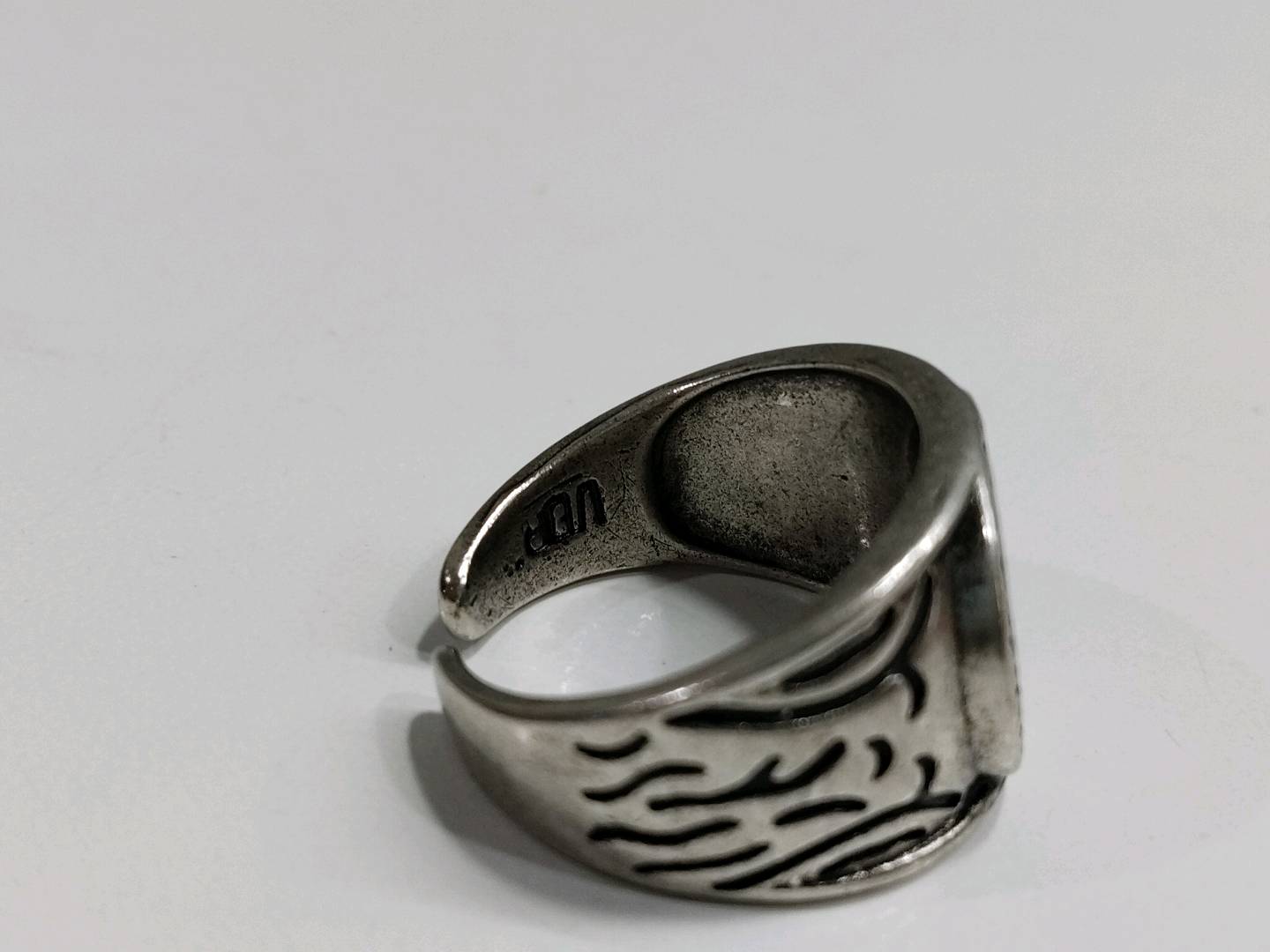 Lan Zhi Cross Skull 925 Sterling Silver Ring Men's Personality Open Ring Fashion Heavy Industry Thai Silver Food Finger Ring QC