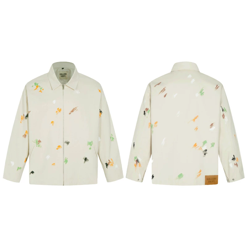 Gallery Dept New Splash-Ink Coach Jacket American Style Trendy Loose Casual Unisex Zipper Jacket