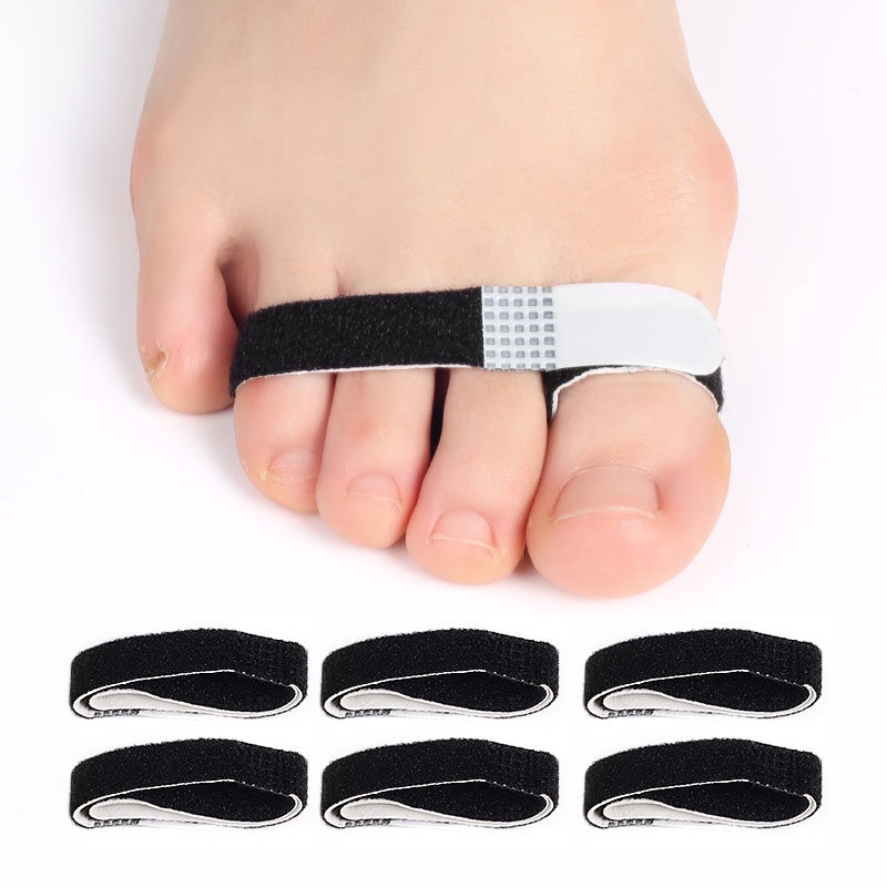 Elastic Toe and Finger Straps, Toe Separators for Day and Night Use, Overlapping Thumb Valgus Stretch Straps, Small Cloth Strips