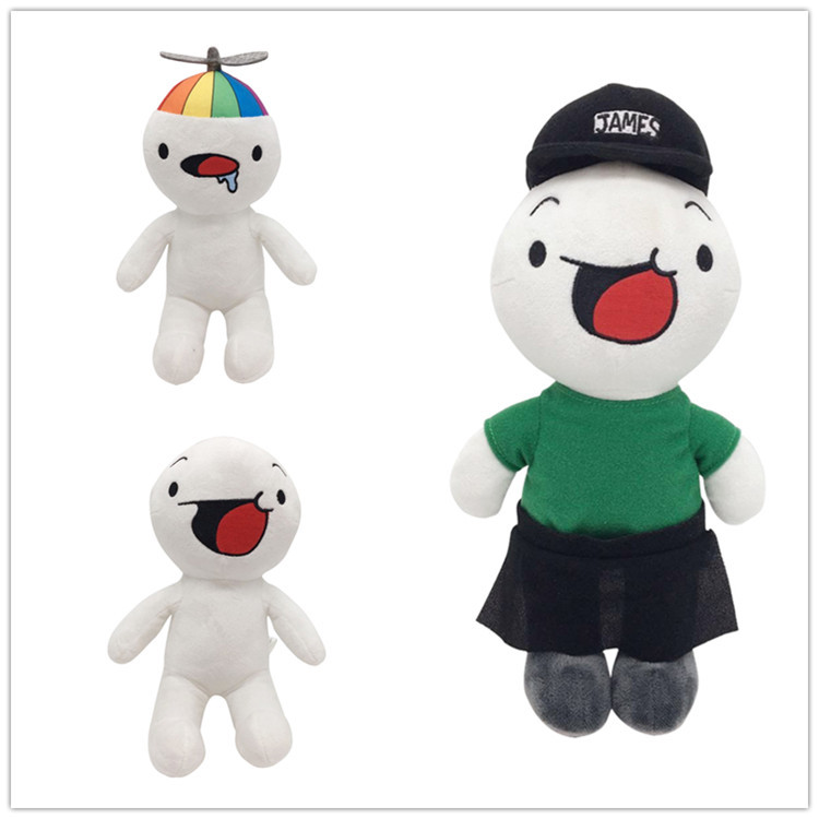 Cross-Border New Oddballs Plush Toys Animation Peripherals Cute Rainbow Big White Dolls in Stock