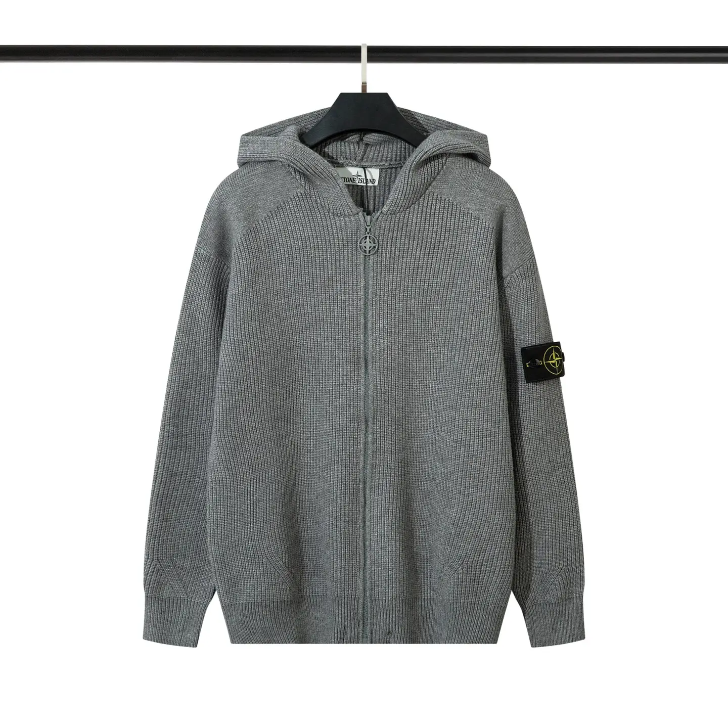 Stone Island Zip Hoodie Grey