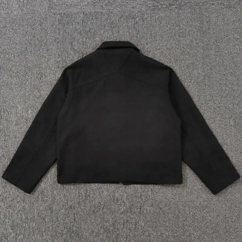 跨境【完全正确】B cotton-wool short zip-up jacket 毛呢外套夹