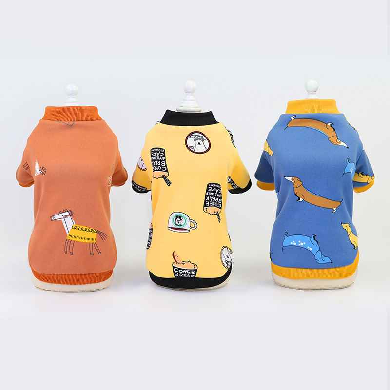 Thickened Two-Legged Sweatshirt for Pets, Warm Clothing for Teddy Dogs, Small and Medium-Sized Dog Apparel, Cold-Proof Pet Clothing