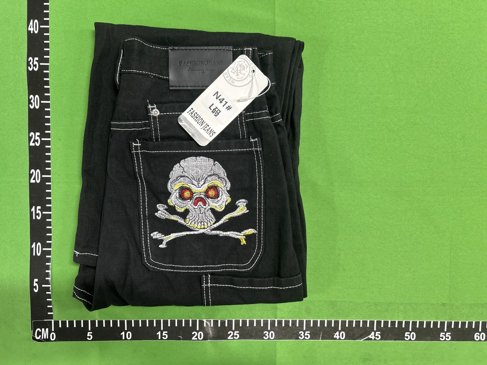 Spring New American Style High Street Embroidered Straight Jeans Unisex Fashionable All-match Slim-fit Jeans