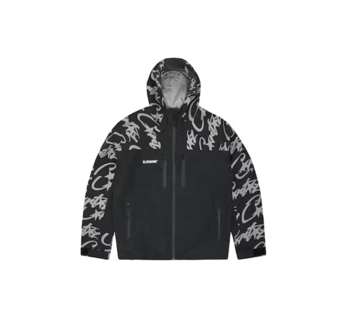 Windproof Jacket Cross-Border Men's Trendy Brand Reflective Outwear New arrival Street American Messiz jacket hip hop Print