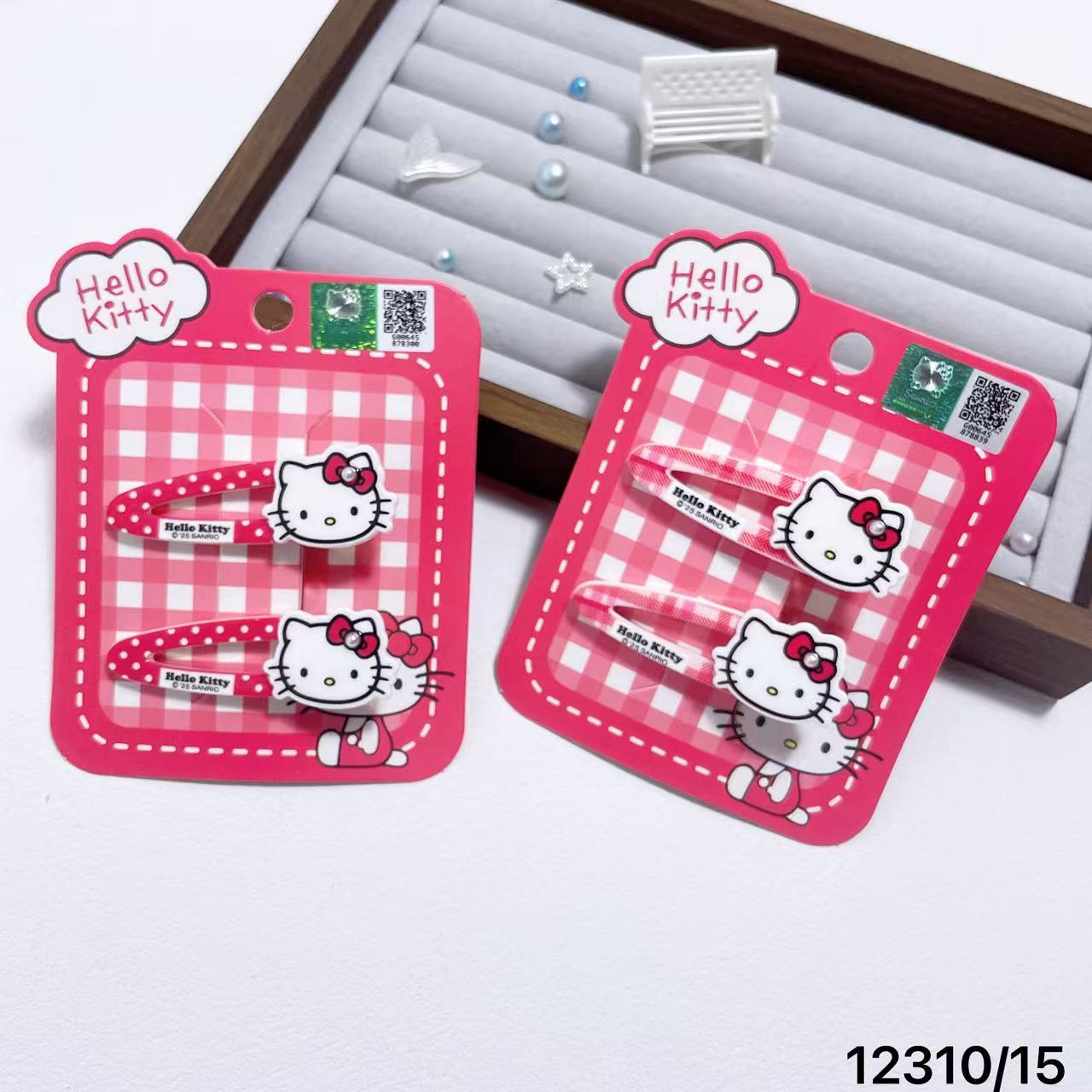 Genuine Sanrio Hello Kitty Cute Cartoon Hairpin Red Sweet Broken Hairpin 12310