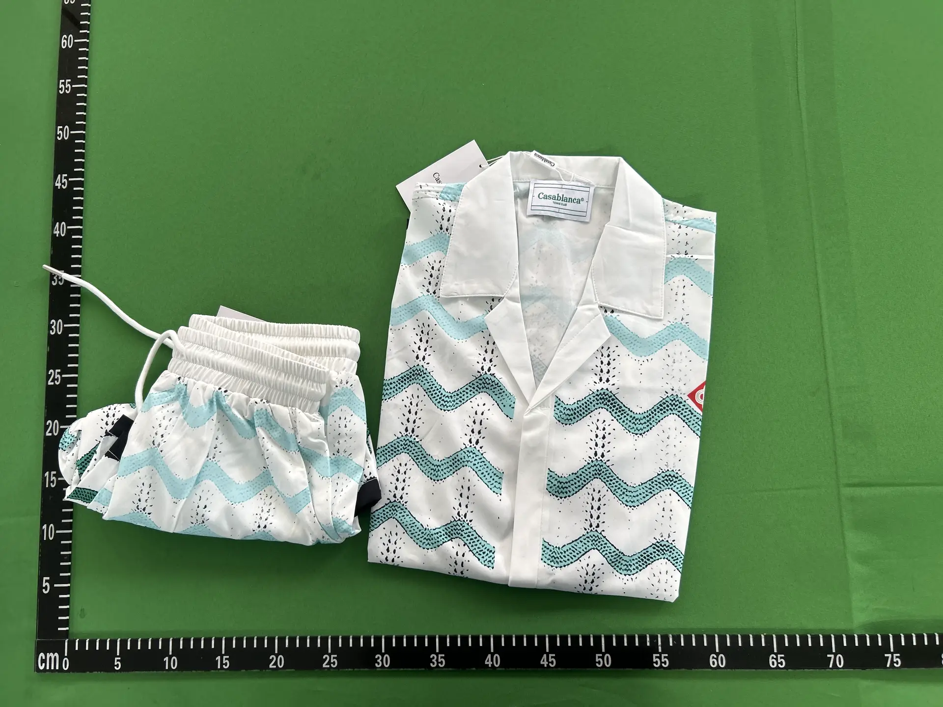 Cross-Border Export Spot Wholesale Casablanca 2024 New Trendy Brand Men's Beach Short-Sleeved Shirt Suit Trendy