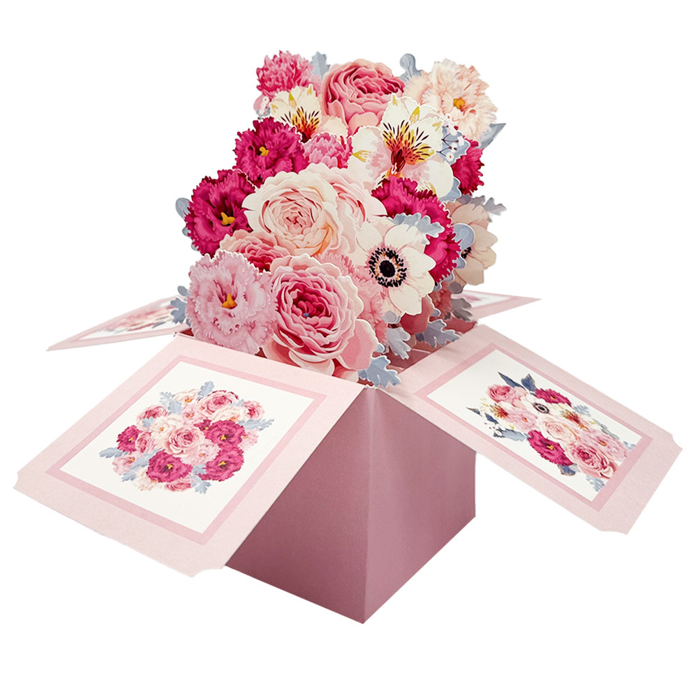 New Cross-Border 3D Stereo Greeting Card Ins Style Creative Holiday Mother's Day Teacher's Day Blessing Gift Postcard