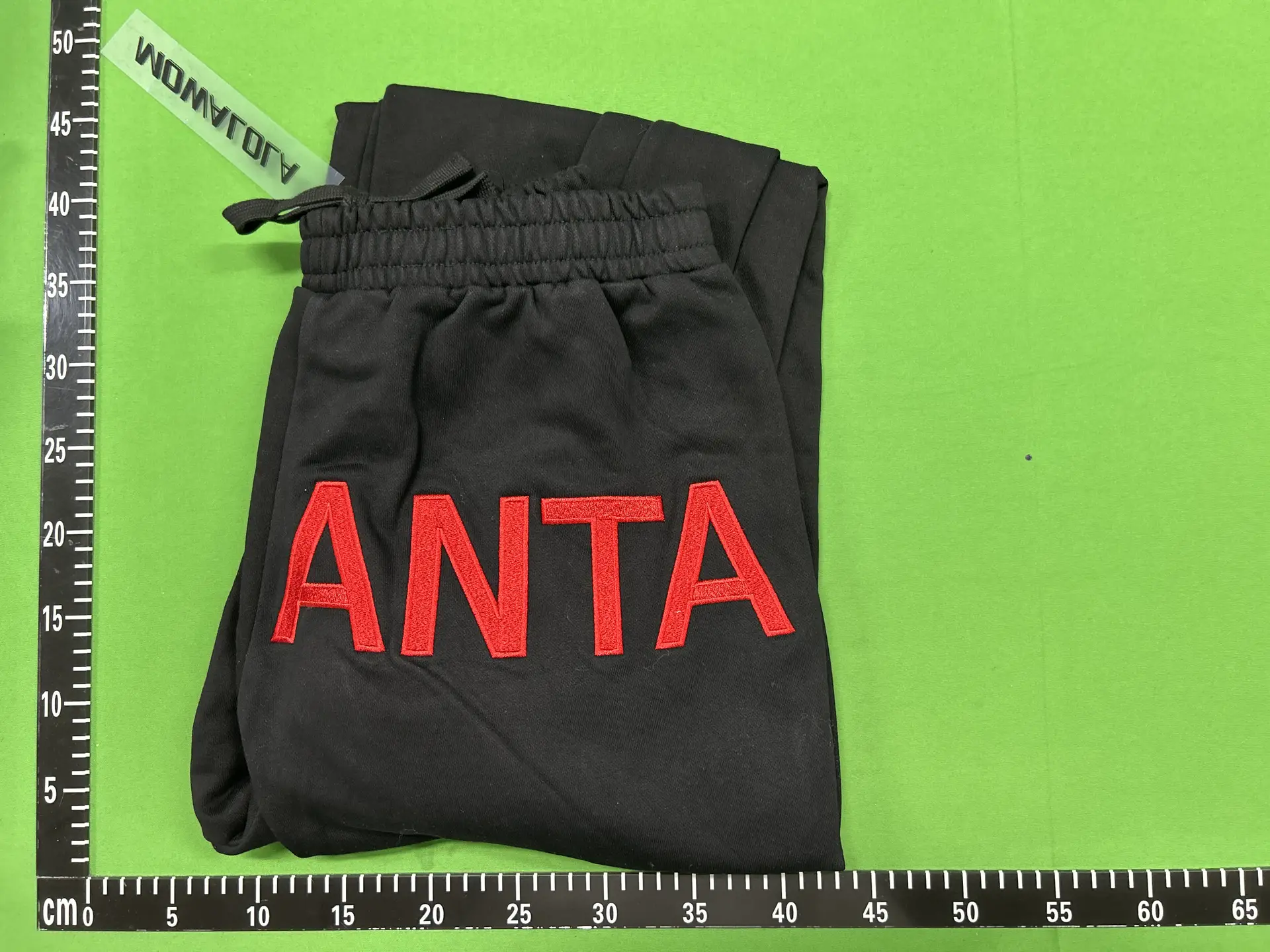 ANTA Black Embroidered Sweatpants