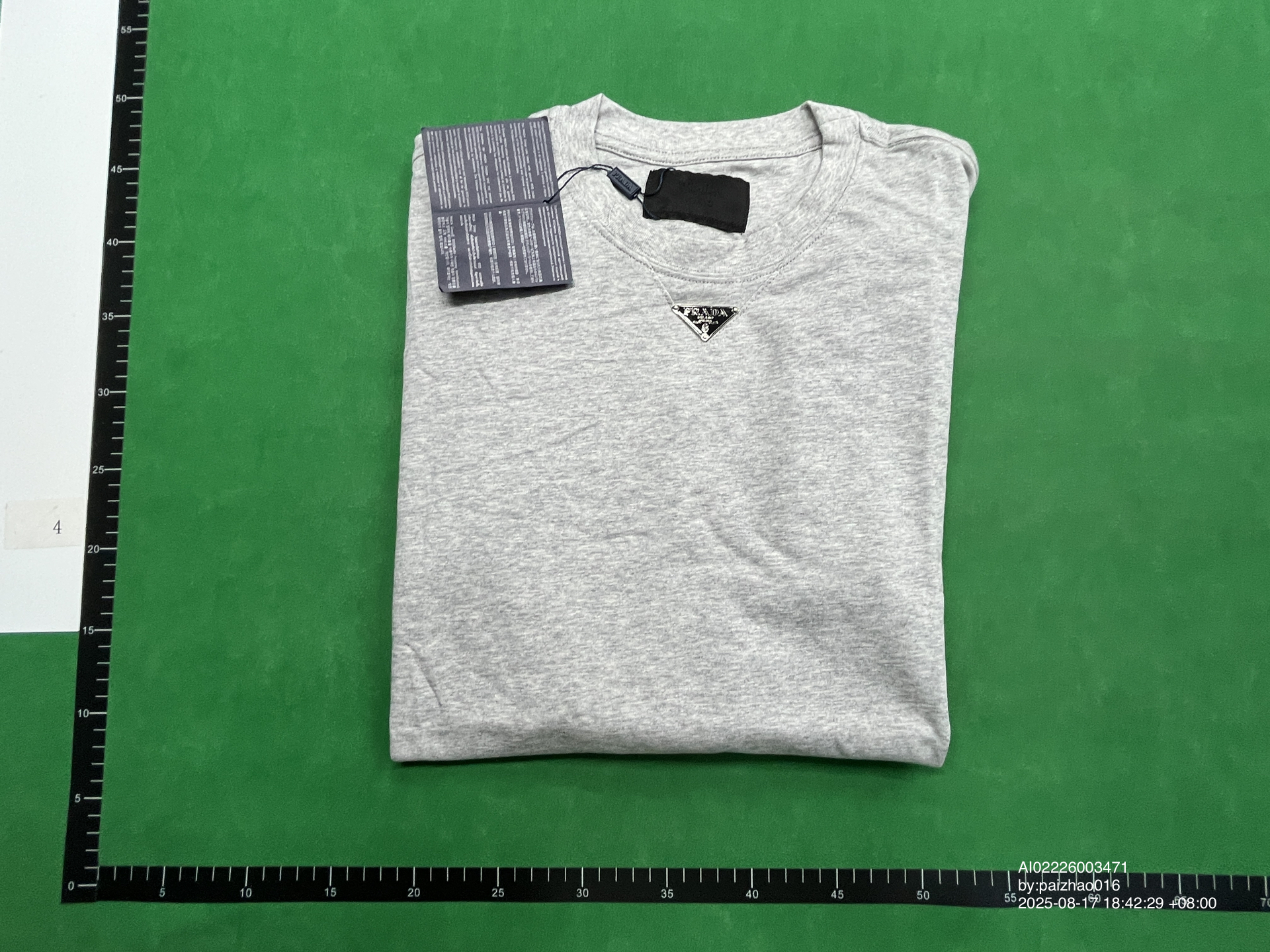 Prada Grey Short-Sleeved T-Shirt