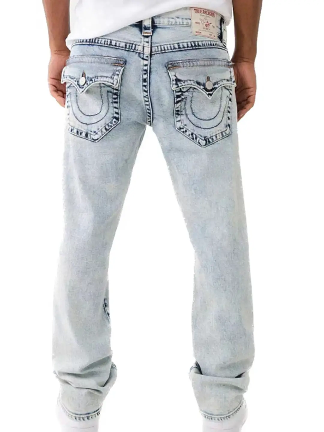 True Real Faith Jeans Big Buddha Rough Line Religion Men's Large Size Straight Loose Tide Hundred Pants