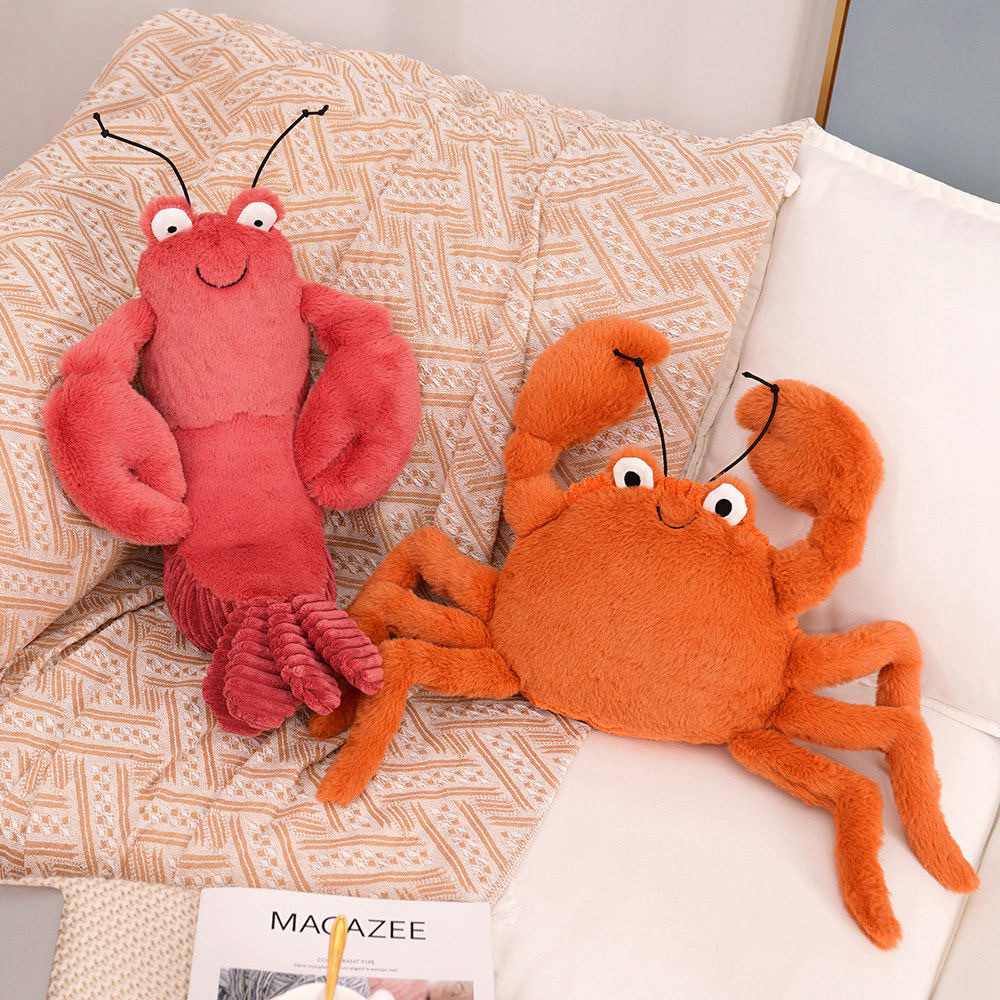 Crab Lobster Doll Plush Soft Doll Cartoon Girl Children Gift Throw Doll Ornaments