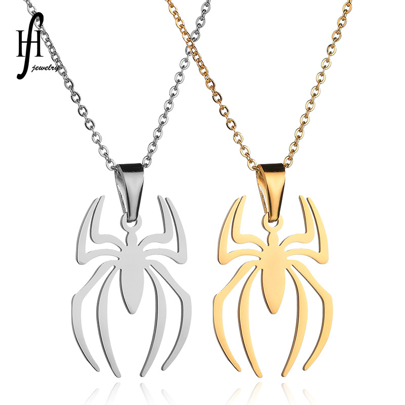 European and American hot-selling Spider-Man stainless steel necklace wish hot-selling factory direct sales