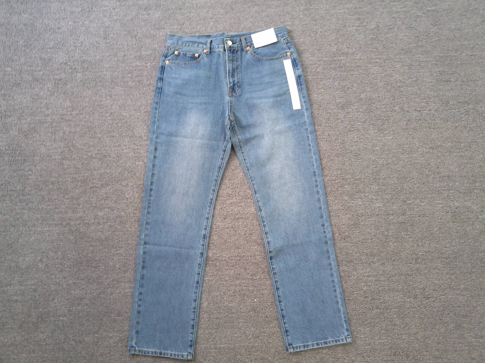 2021 Spring and Autumn Men's Casual Straight-Leg Pants Vintage Loose Slimming Washed Jeans J441745