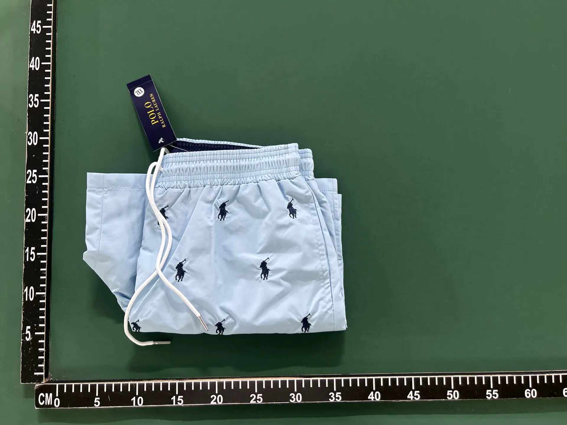 Polo Ralph Lauren All Over Pony Swim Trunks Light Blue