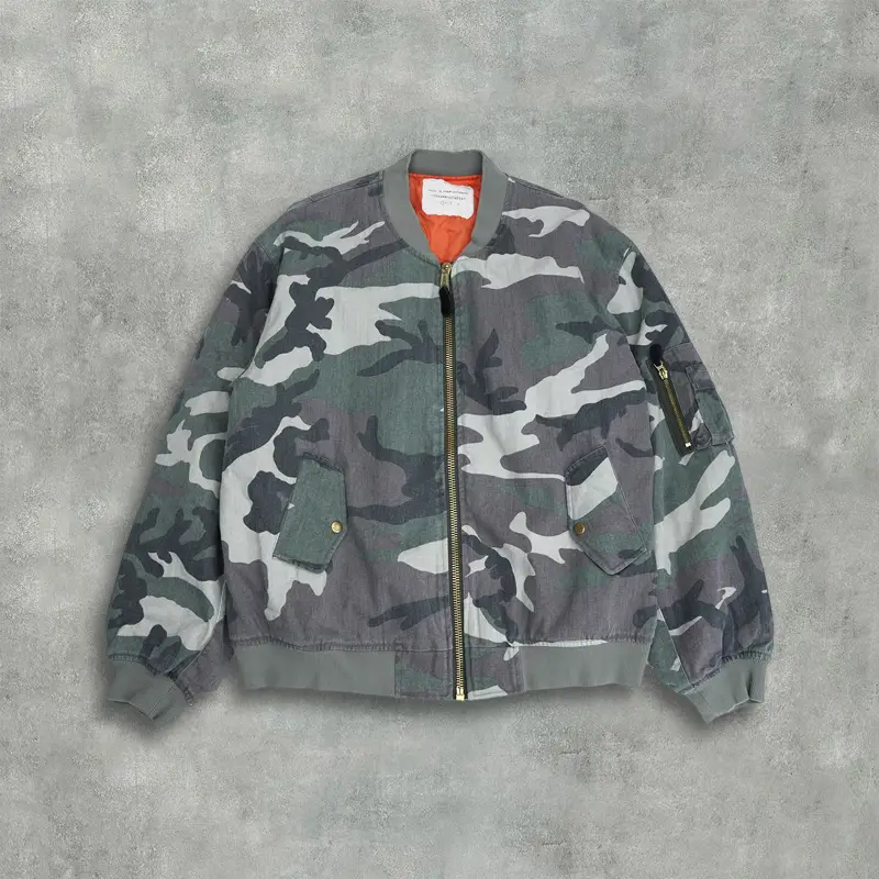 你在第几层 ROUGH SIMMONS BOMBER 阿基拉水洗贴布迷彩棉服外套
