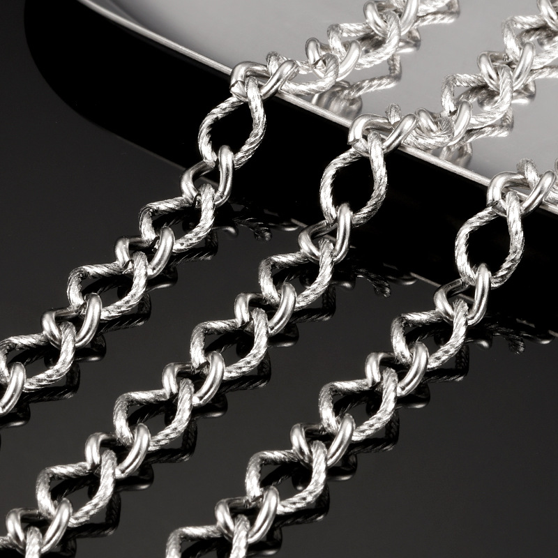 Stainless Steel Spiral Twist Chain DIY Jewelry Accessories Necklace Bracelet New Titanium Steel Chain Fashion Personalized Accessories