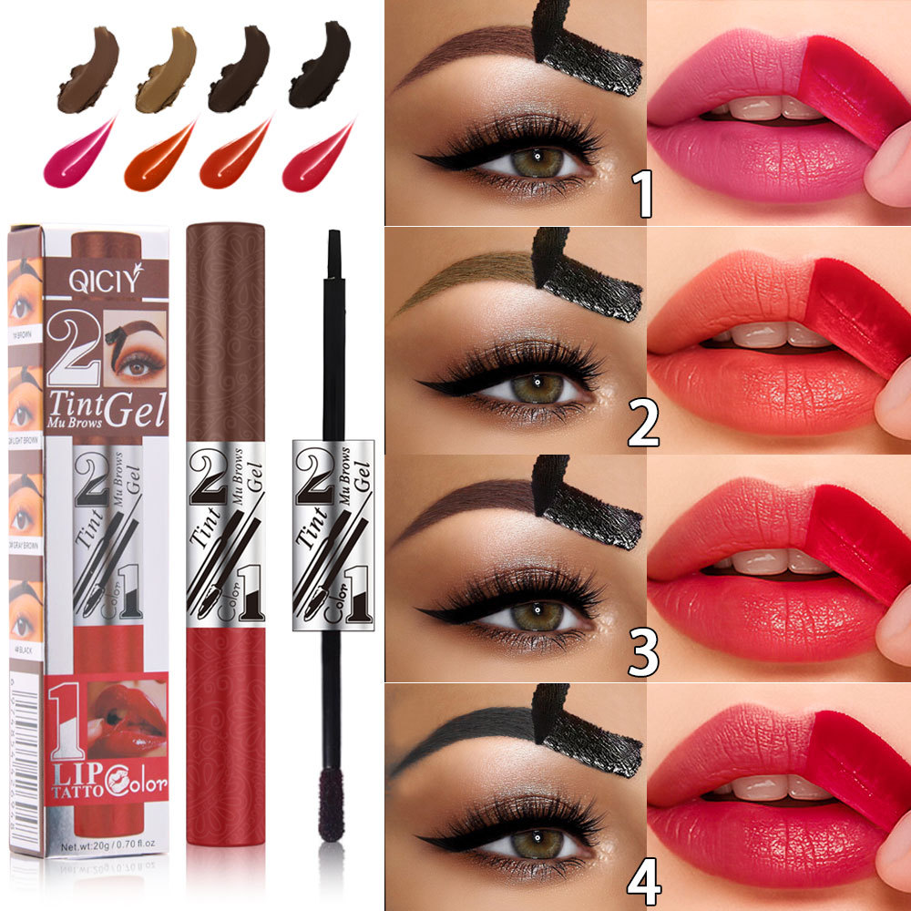QICIY 2 Tint Gel Mu Brows LIP TATTOO Color