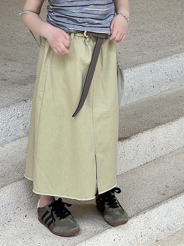 Kaka Harajuku Girls' Korean-Style Skirt 2026 Summer New Trendy Children's Fashionable Half-Skirt for Older Children Summer Outfit