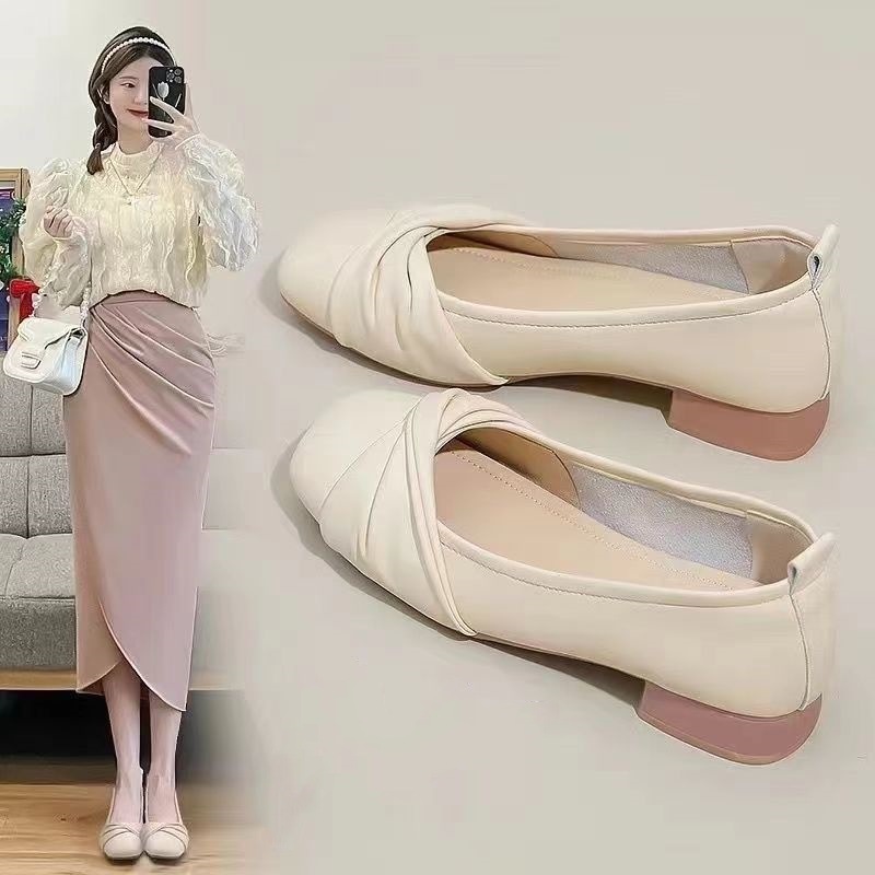 Spring and Summer Evening Style Shoes, French-Style Single Shoes for Women, 2026 New Summer Flat Soft-Soled Lightweight Casual Women's Shoes, Breathable