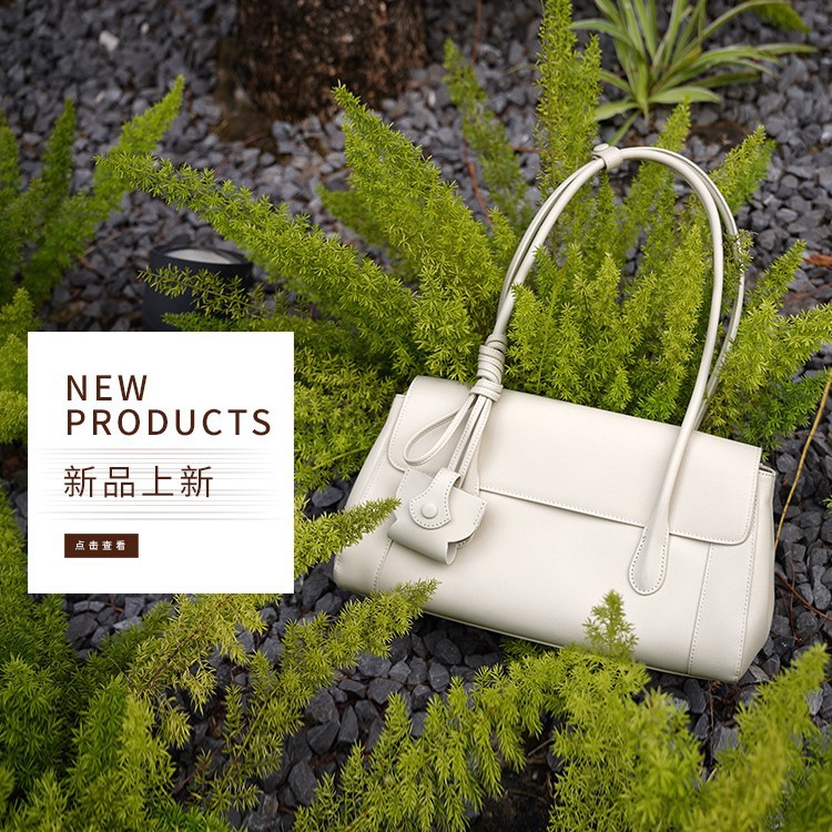 2026 New Design Stylish Single-Shoulder Small Square Bag Early Spring Genuine Leather Women's Handbag High-End Large Capacity Fashion