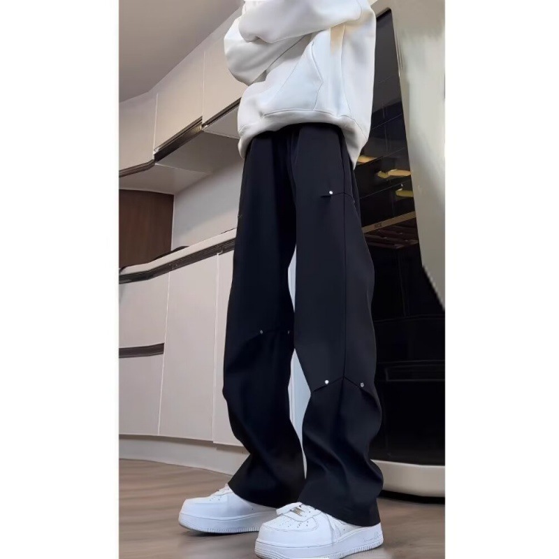 Summer New Irregular Casual Pants Men's and Women's Dosing Straight Loose Parachute Pants Thin Long Pants