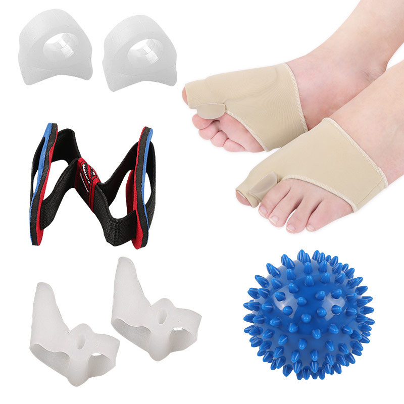 Amazon thumb valgus five-piece foot massage ball toe separator toe pad hedgehog ball