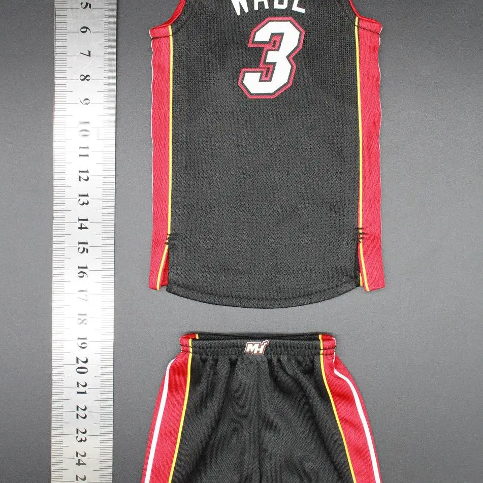 Resetstudio 1/6 Heat Cloth Sticker Jersey 12-13 Finals James Black Jersey In Stock