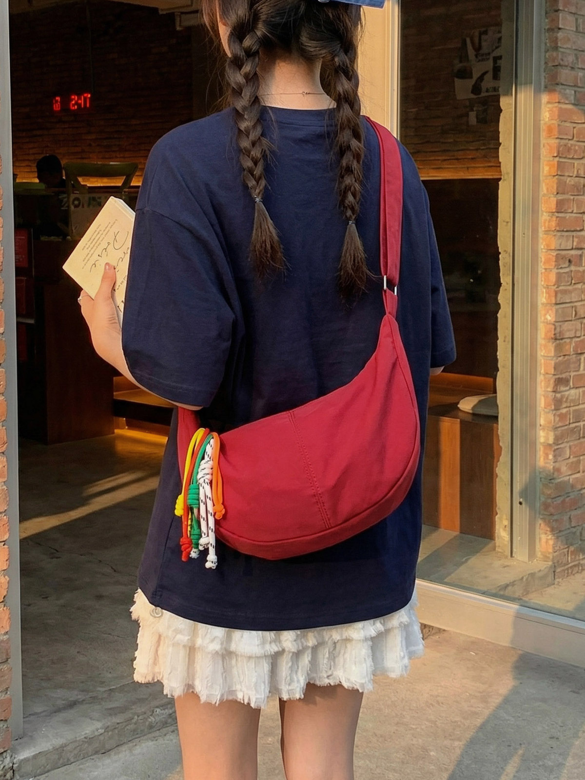 2025 New Large-Capacity Nylon Shoulder Bag, Casual Waterproof Nylon Bag, Crossbody Dumpling Bag, Small Shoulder Bag