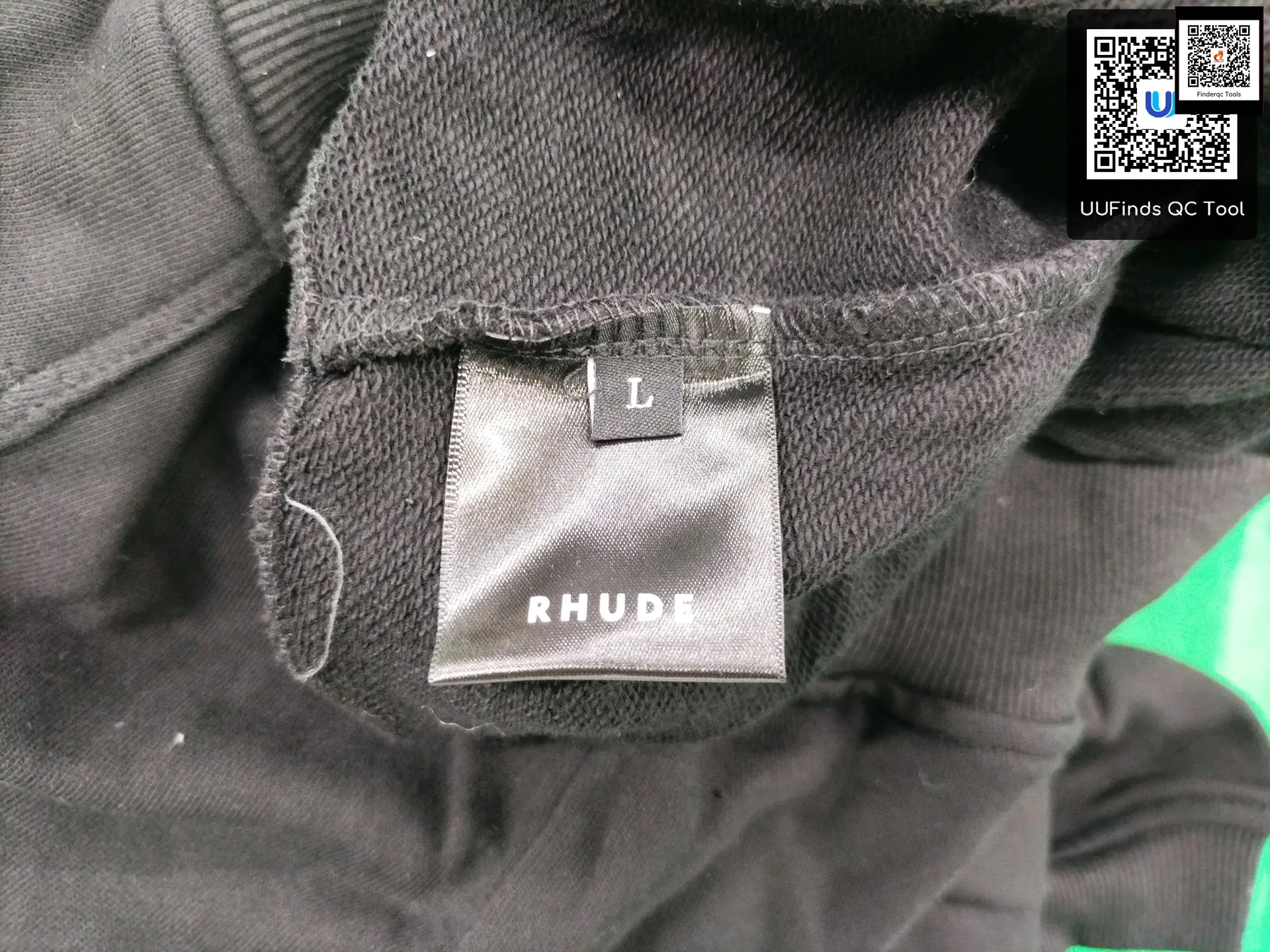 Rhude Black Zipper Hoodie