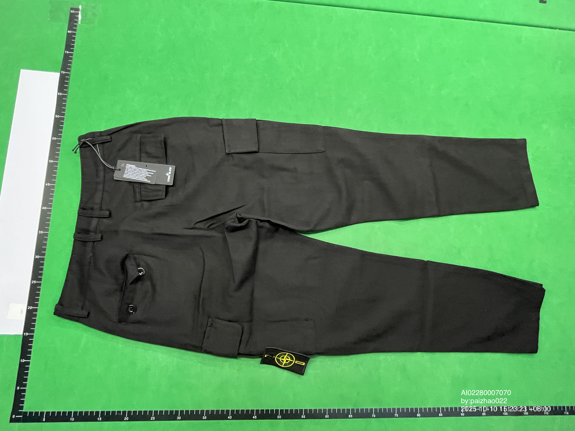 Stone Compass Badge Embroidery European and American Military Basic Workwear Multi-Pocket Trousers Casual Straight-Leg Pants QC