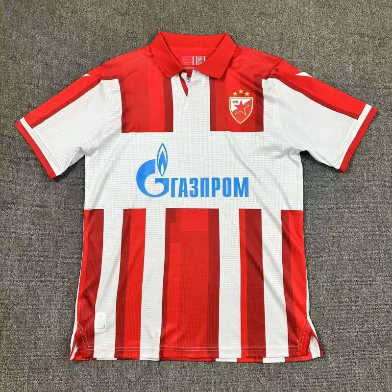 25-26 New Belgrade Red Star Short-Sleeved Jersey Football Uniform Fan Football Jersey
