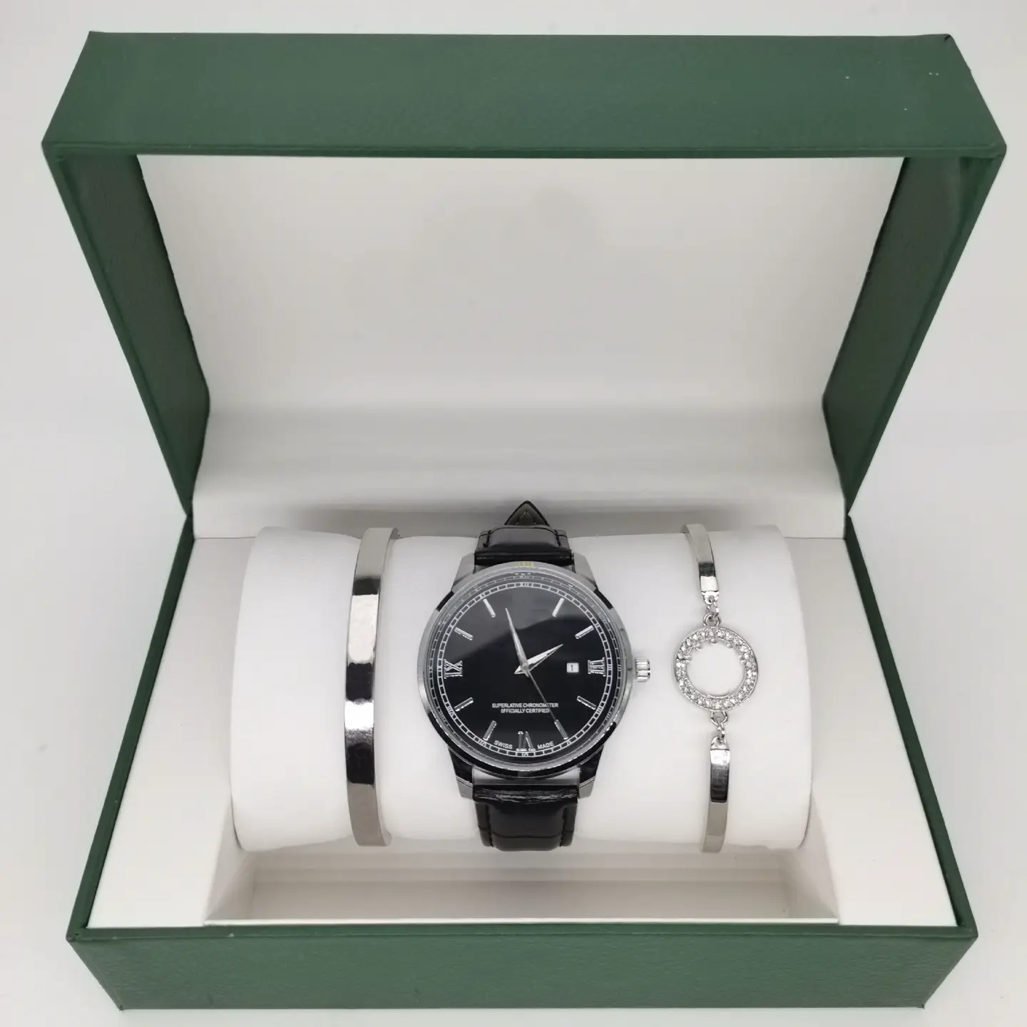 Three piece watch bracelet set men's and women's belt watch classic time set gift watch spot wholesale