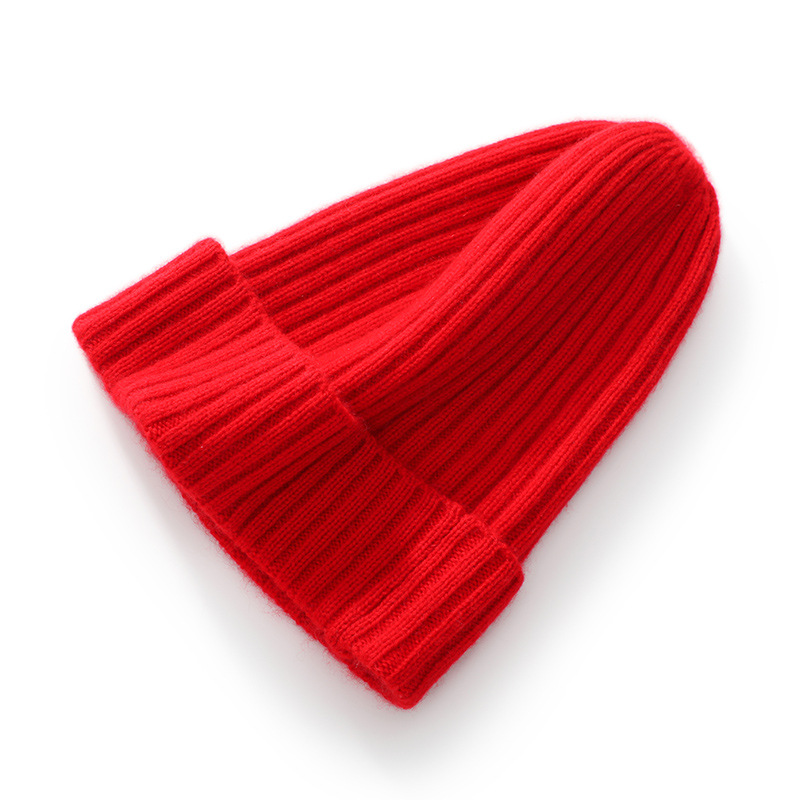 Soft and Cozy Cashmere 2025 Autumn and Winter New Unisex Striped Casual Ear-Protecting Slouchy Hat Fashionable Knit Hat