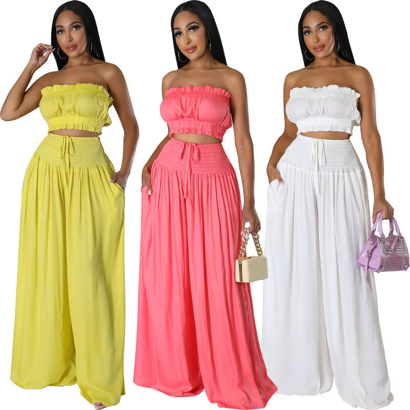 8674 European and American Export New Suits Cross-Border Fashion Casual Summer Women's Clothing Amazon Wholesale Sleeveless
