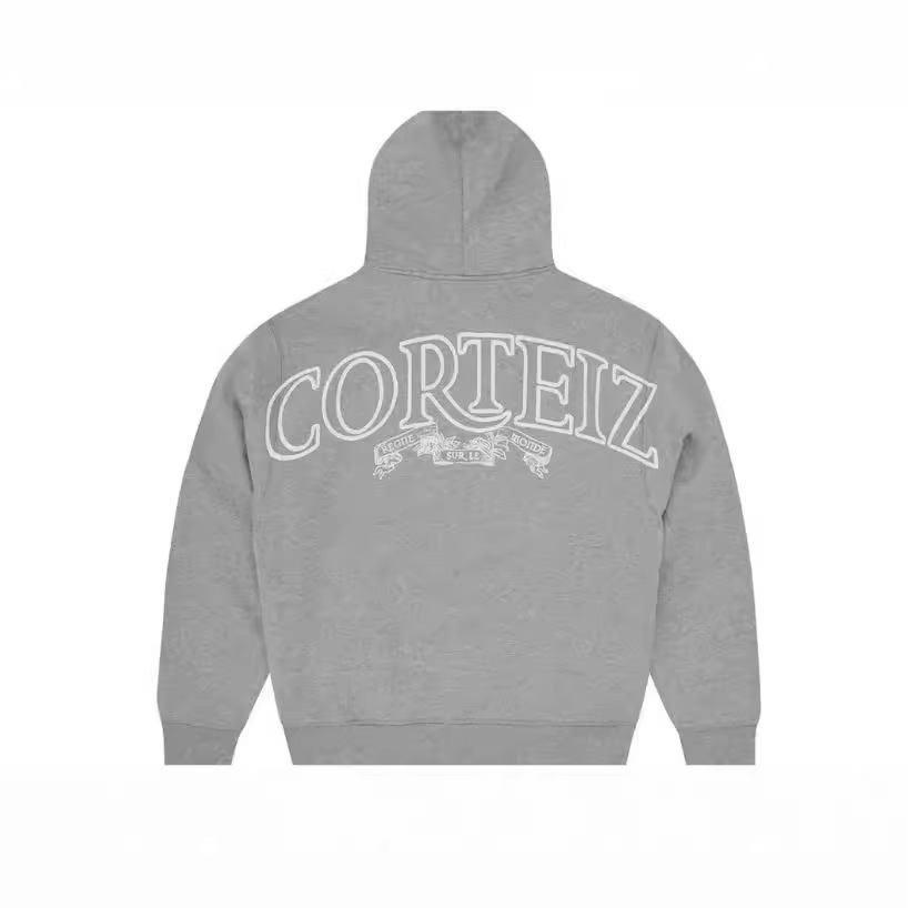 Corteiz Autumn and Winter New Printed Hooded Sweatshirt Suit Sweatpants Hip-Hop Street Style Loose Casual Sweatshirt