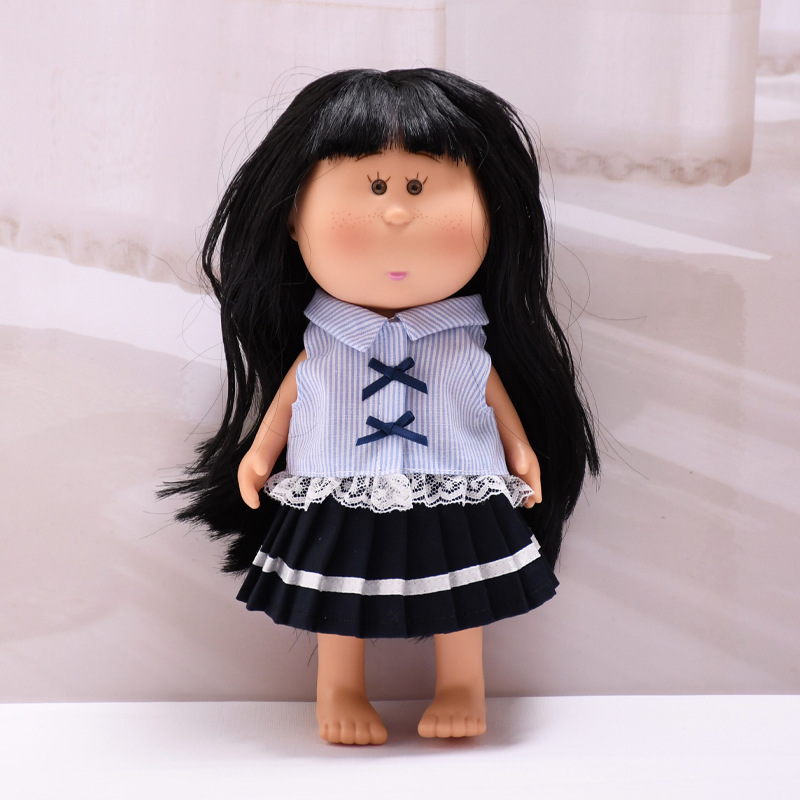 Only the Clothes] Spanish Mia Potato Doll Clothes 24cm Mia Doll Dress-Up Striped Top Student Uniform