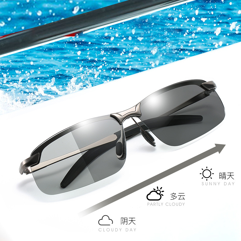 Smart Color Changing Lens 1.13043 Color Changing Polarized Sunglasses Fishing Sunglasses Driving Night Vision Goggles Fashion