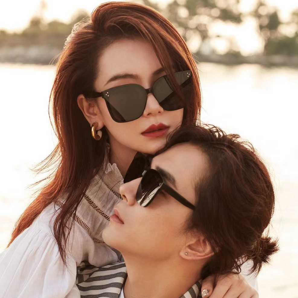 New gm sunglasses women's high-grade polarizing glasses sunglasses Internet-famous same style ing sunglasses Korean-style trendy HE