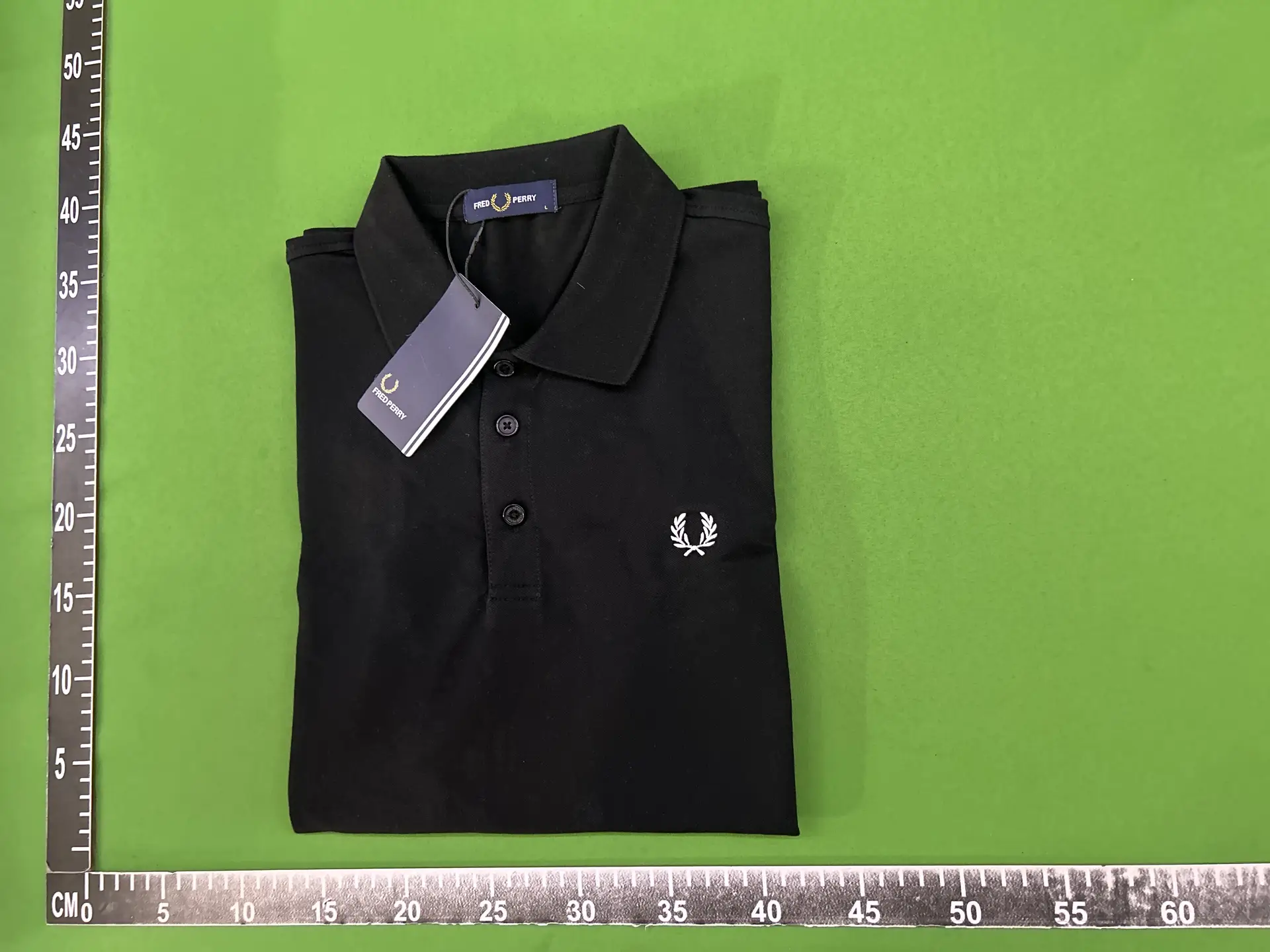 Fred Perry embroidered black short sleeve polo shirt