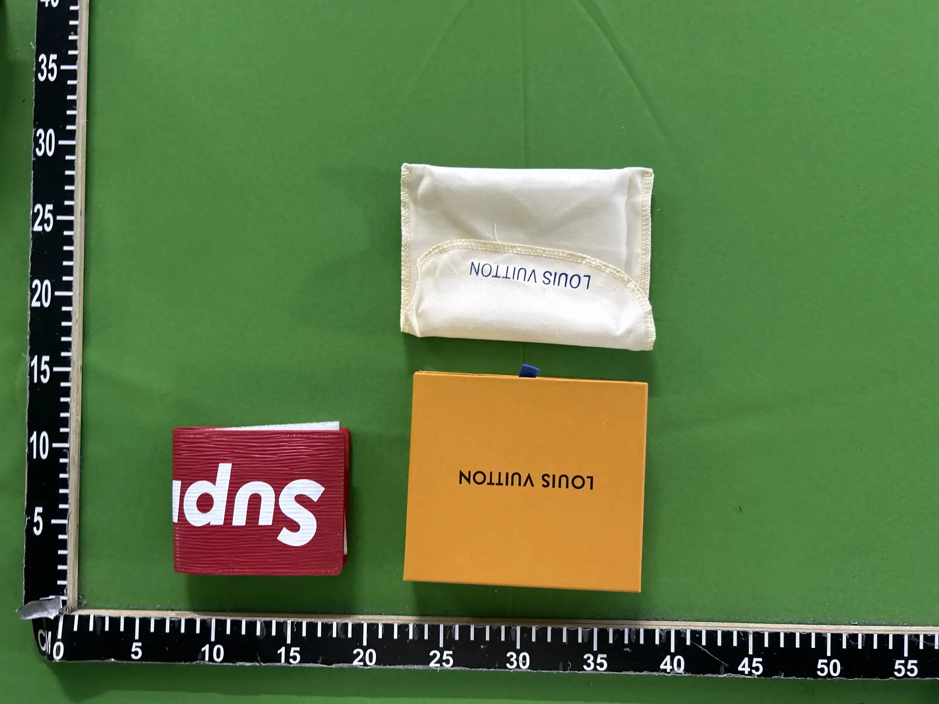Supreme Red Epi Leather Short Wallet