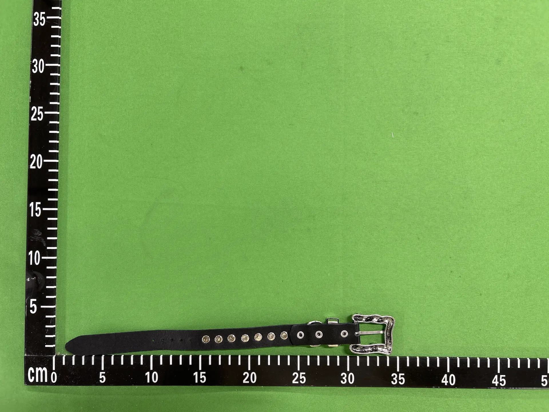 Black leather studded bracelet