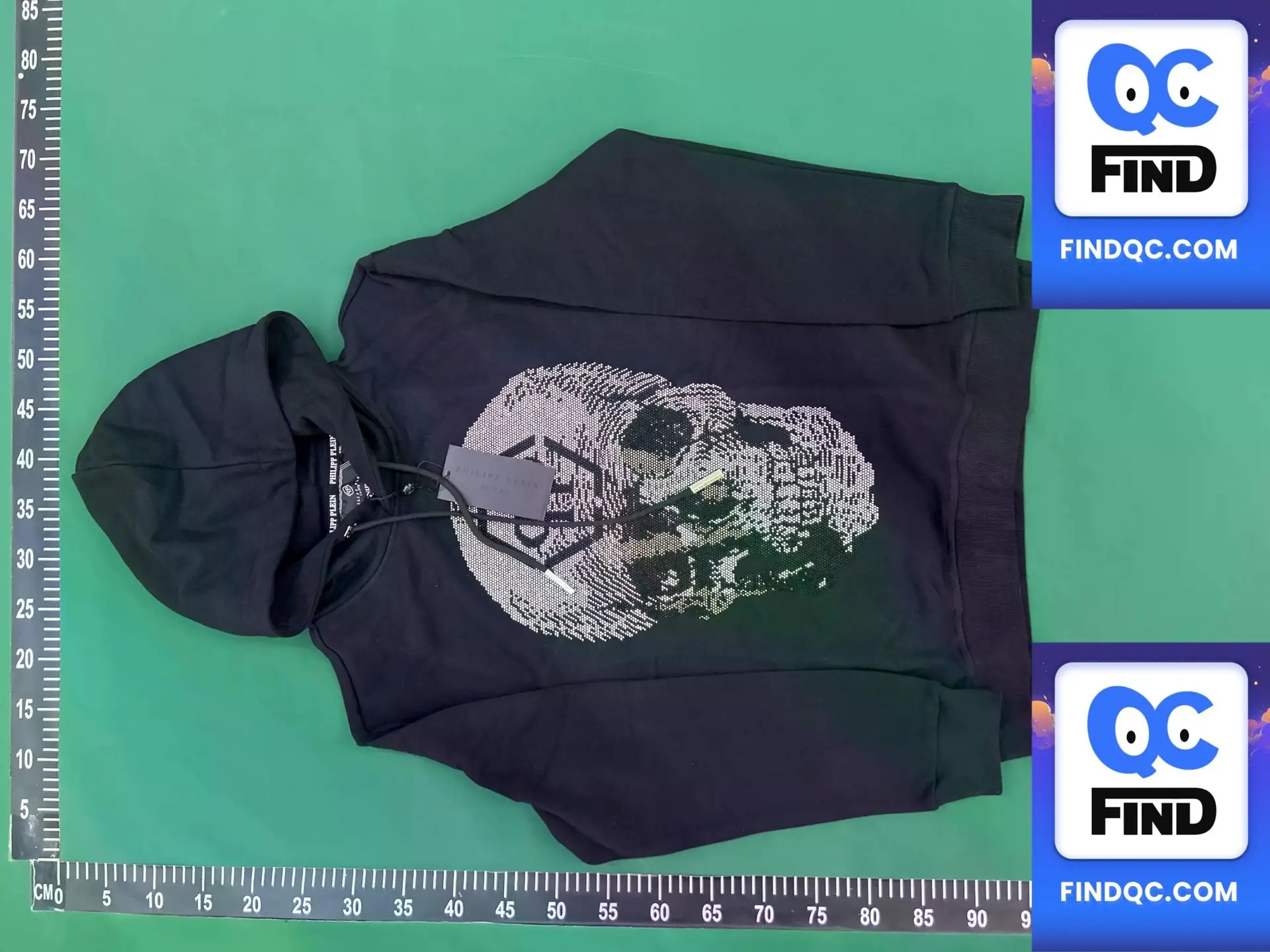 Philipp Plein Men's Black Skull Hooded Sweater