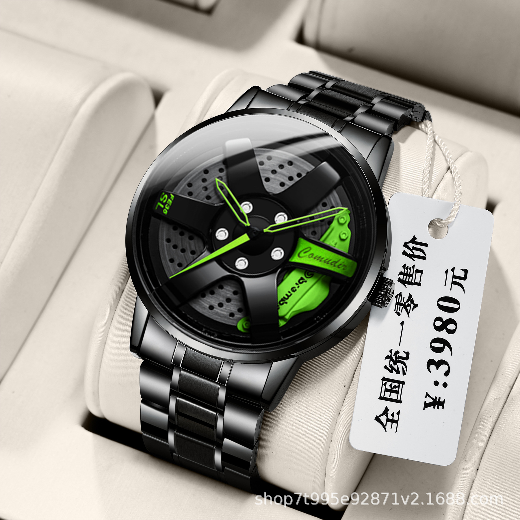 Fully Automatic Movement Watch Men's Waterproof Wheel Style Non-Mechanical Watch New One-Piece Drop Shipping Foreign Trade Cross-Border
