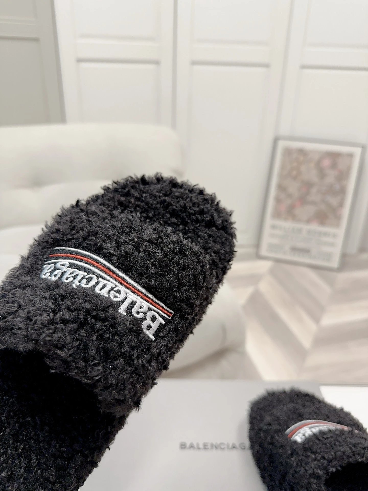 Balenciaga Fuzzy Slides