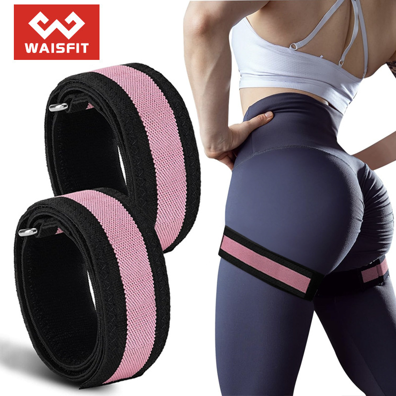 Cross-Border Thigh Straps for Adults, Elastic Bfr Blood Flow Resistance Compression Self-Adhesive Bandages with Buckle for Restriction Training